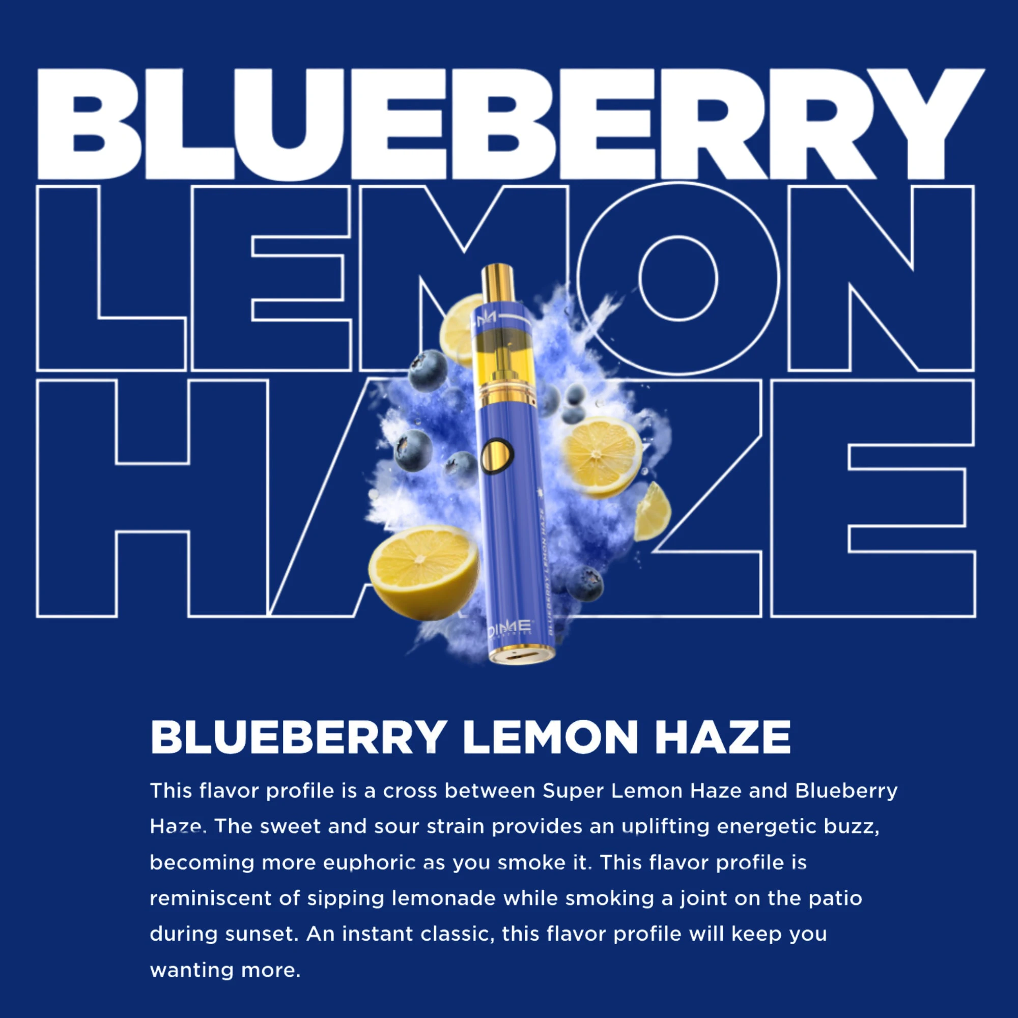 DIME Industries - DIME Blueberry Lemon Haze Liquid Diamond 1g Disposable Vape Main Image