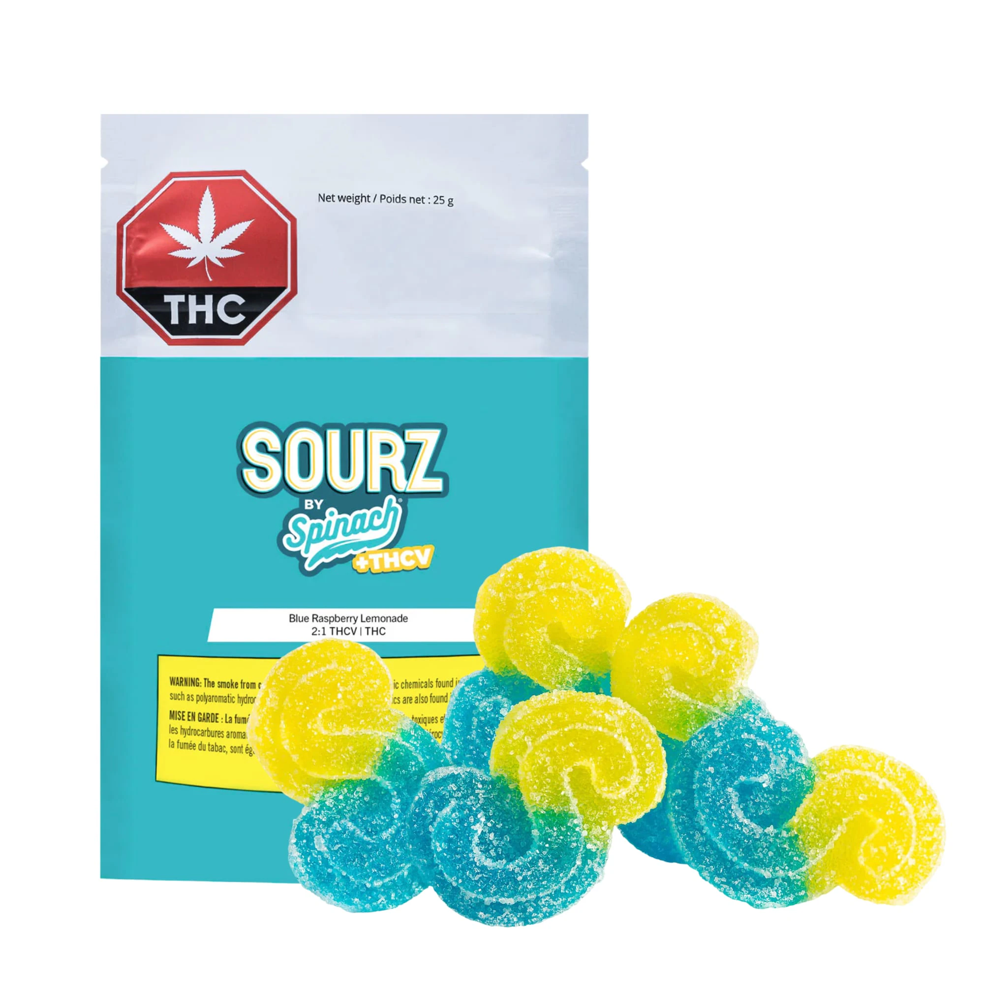 SPINACH FEELZ - Spinach FEELZ Blue Rasp Lemonade THC10:THCV20 5 x 5g Soft Chews Main Image
