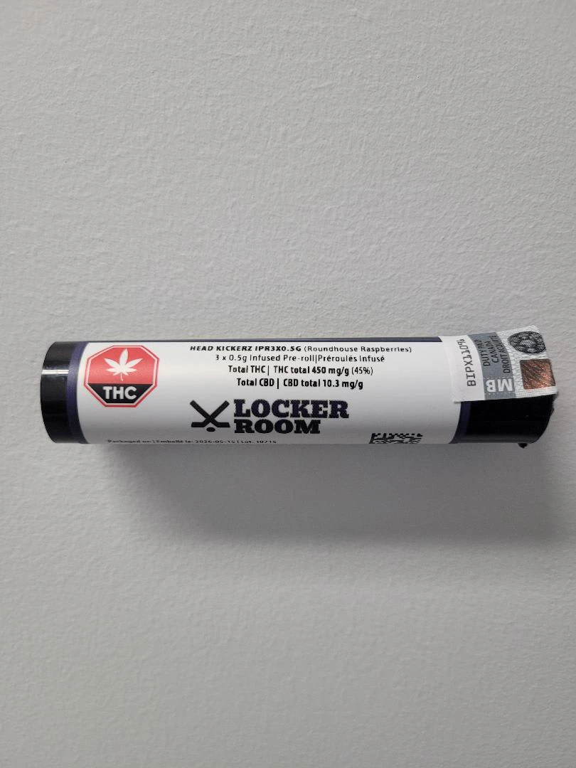 Galaxie Brands Corp - Locker Room Head Kickerz (Various Strains) 3x0.5g Infused Pre Rolls Main Image