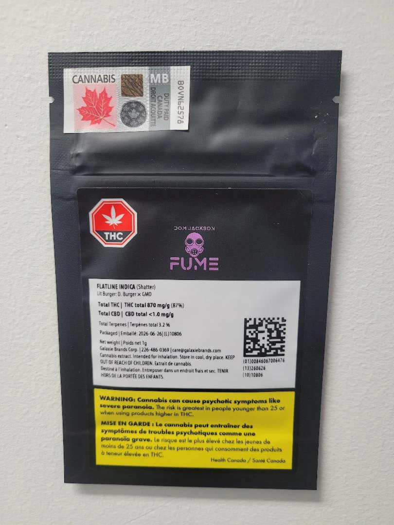 Galaxie Brands Corp - Fume Flatline 1g Shatter Main Image