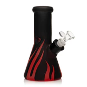 ACC - KTOO Glass - 8" 7mm Red Flames Beaker Base