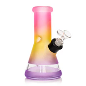 ACC - KTOO Glass - 8" 7mm Rainbow Teal Beaker Base