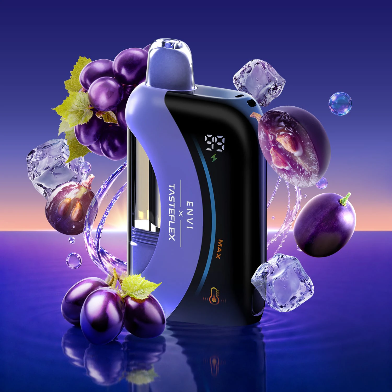 ENVI X TASTEFLEX - Grape Ice - 125k Puffs - 30ml - 20mg - ENVI X TASTEFLEX Main Image