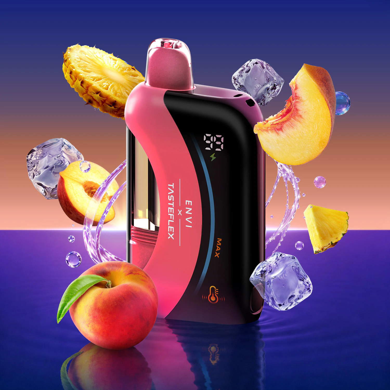 ENVI X TASTEFLEX - Peach FAB Ice - 125k Puffs - 30ml - 20mg - ENVI X TASTEFLEX Main Image