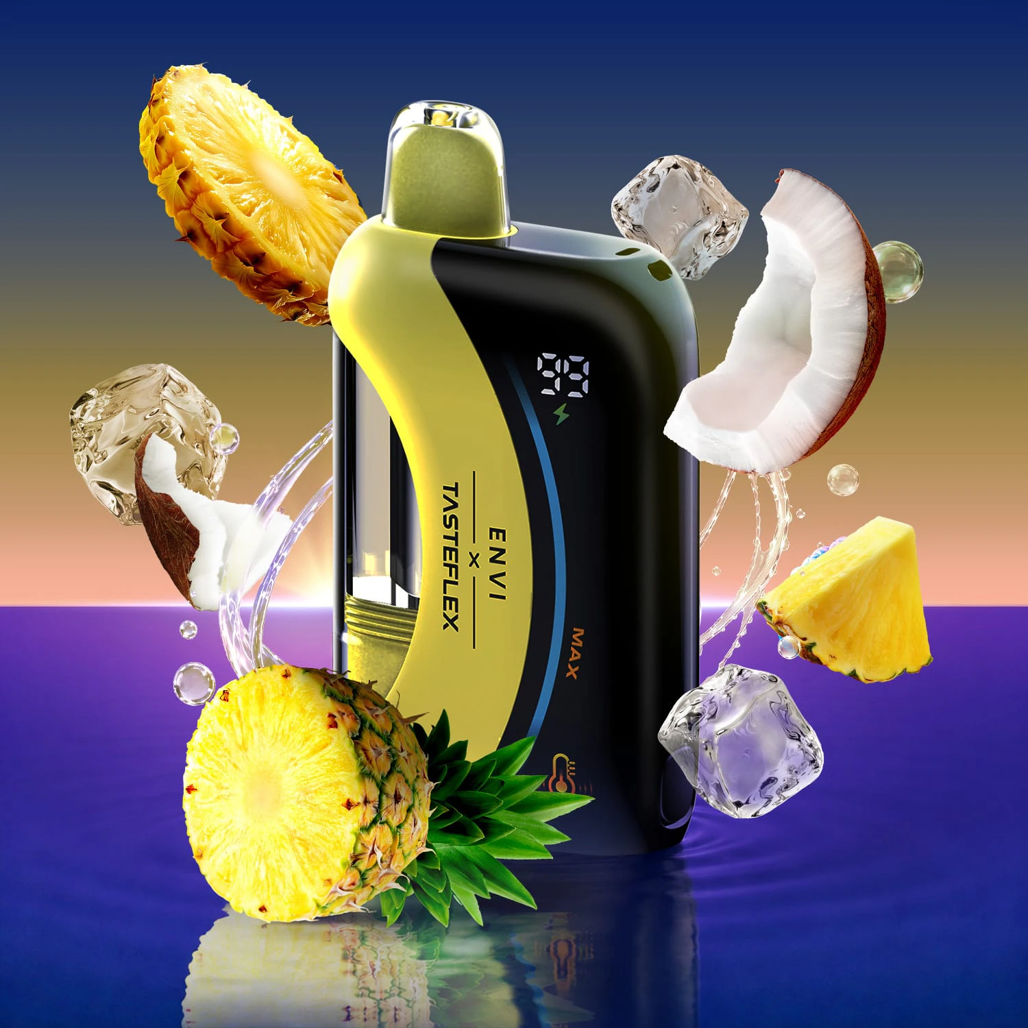 ENVI X TASTEFLEX - Pineapple Coconut Ice - 125k Puffs - 30ml - 20mg - ENVI X TASTEFLEX Main Image