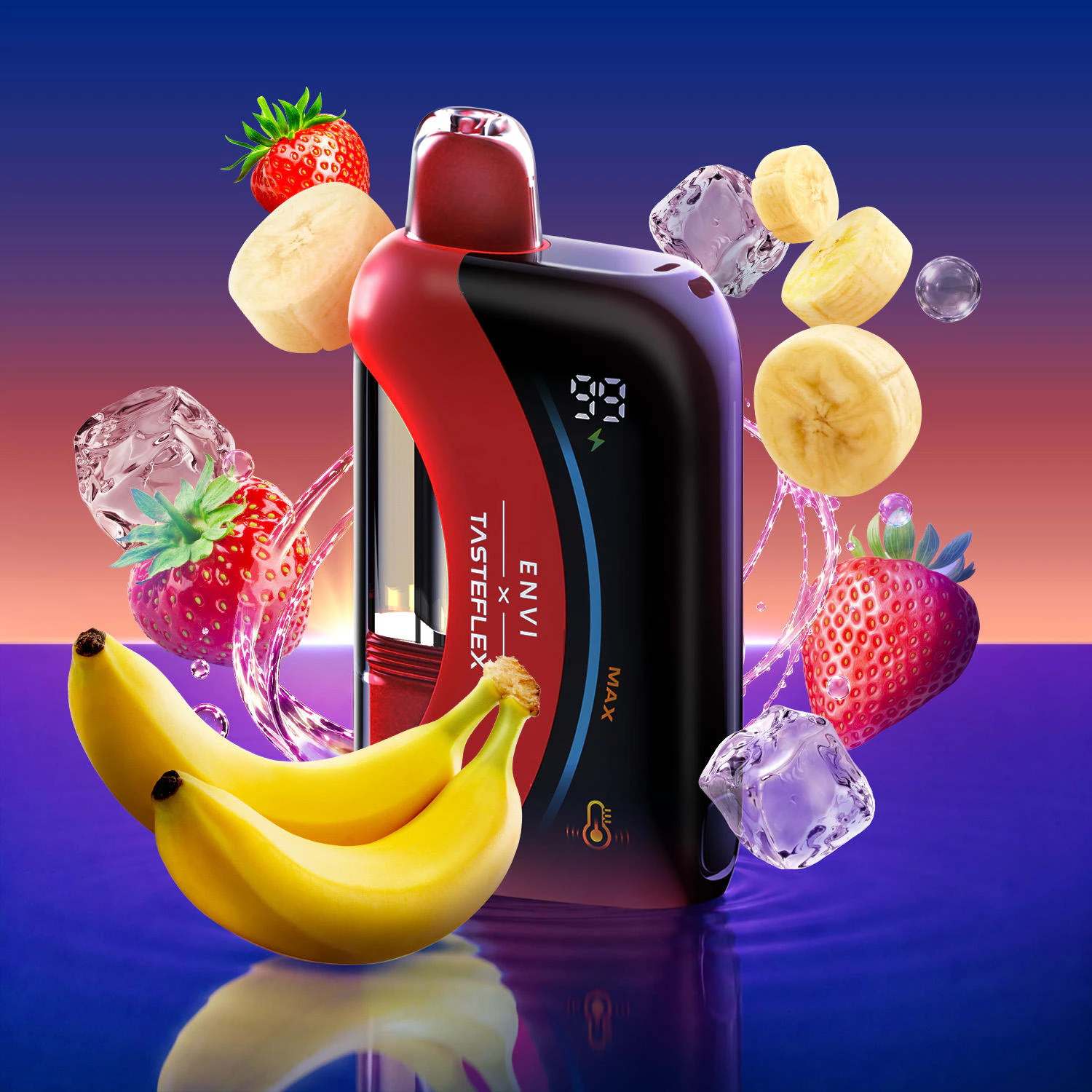 ENVI X TASTEFLEX - Strawberry Banana Ice - 125k Puffs - 30ml - 20mg - ENVI X TASTEFLEX Main Image