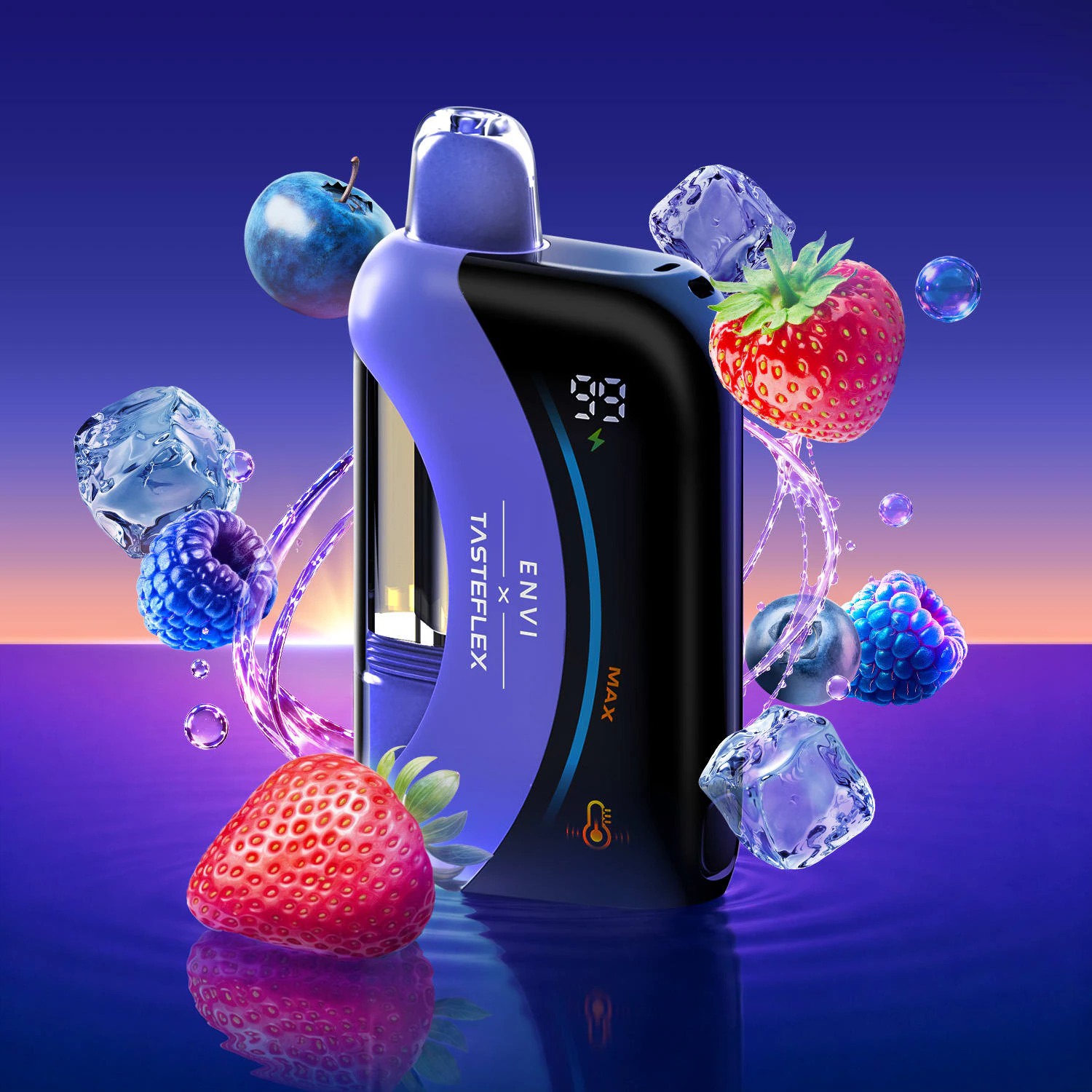 ENVI X TASTEFLEX - Triple Berry Ice - 125k Puffs - 30ml - 20mg - ENVI X TASTEFLEX Main Image
