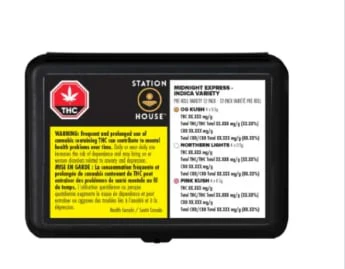 STATION HOUSE - INDICA MIDNIGHT EXPRESS VARIETY PACK PRE-ROLLS - 6 Main Image