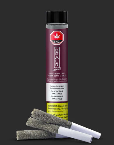 DEALR Infused - BLACKBERRY LIME PANNA COTTA INFUSED PRE-ROLLS - 1.5 Main Image