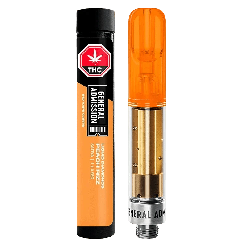 General Admission - General Admission Peach Rizz Liquid Diamond 0.95g Prefilled Vape Cartridge Main Image