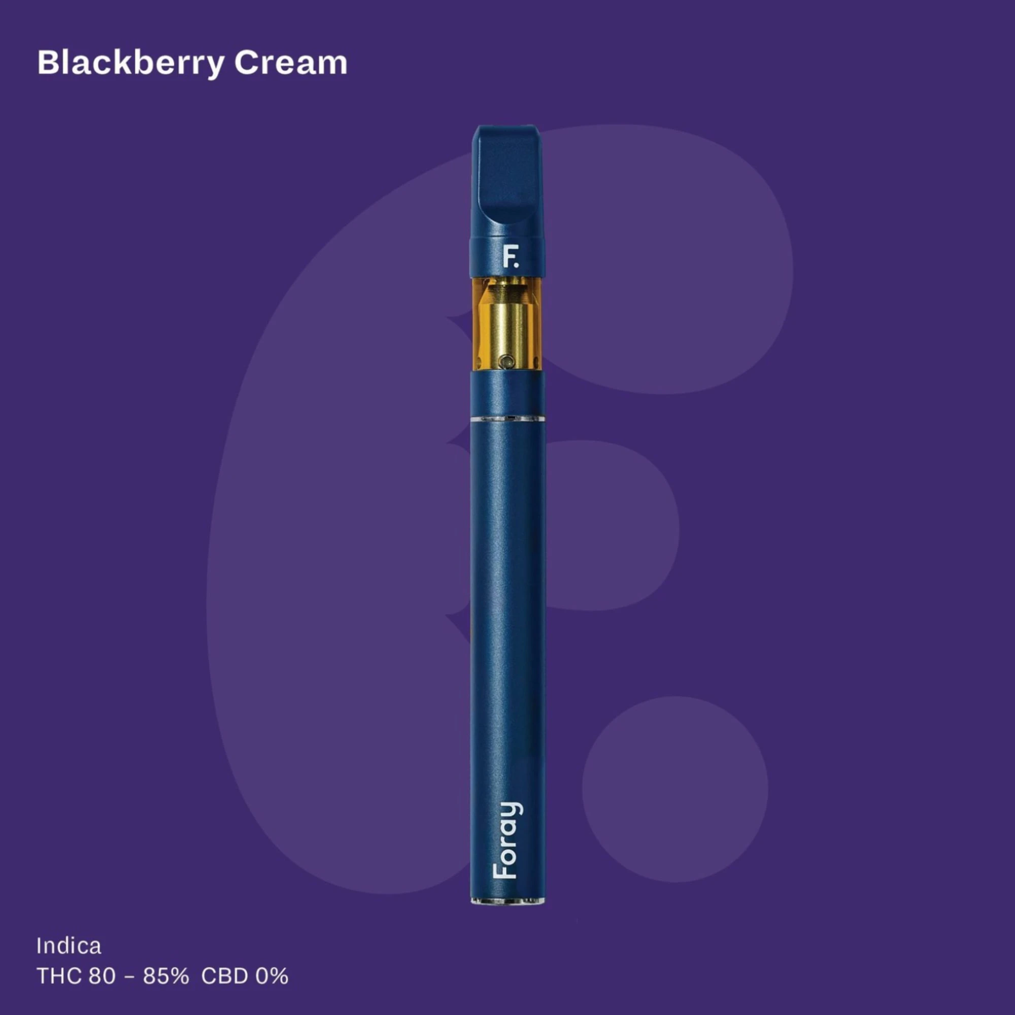 Foray - Foray Blackberry Cream Indica 0.3 g Disposable Vape Pen Main Image