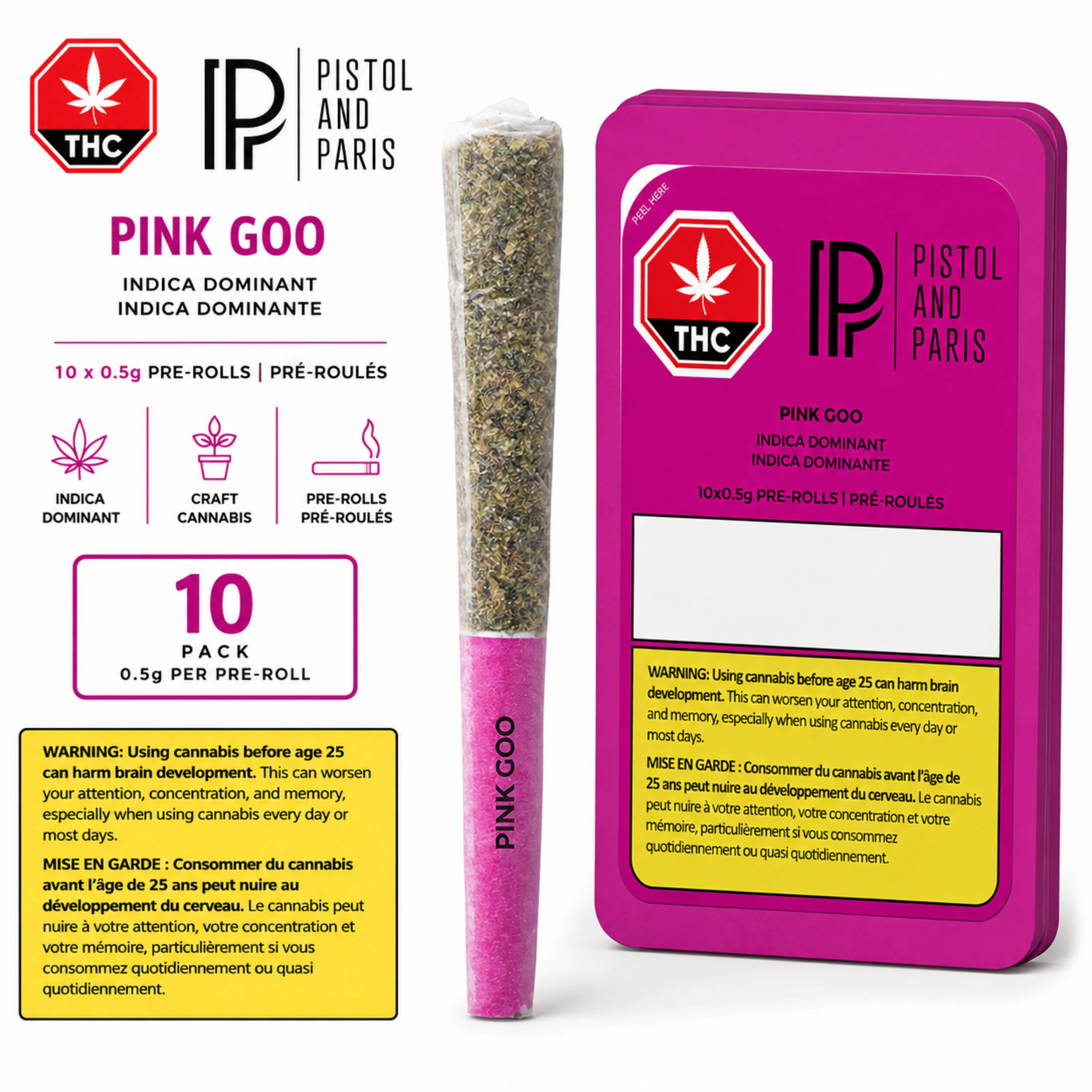 Pistol and Paris - Pink Goo 10x0.5g Pre-Rolls Main Image