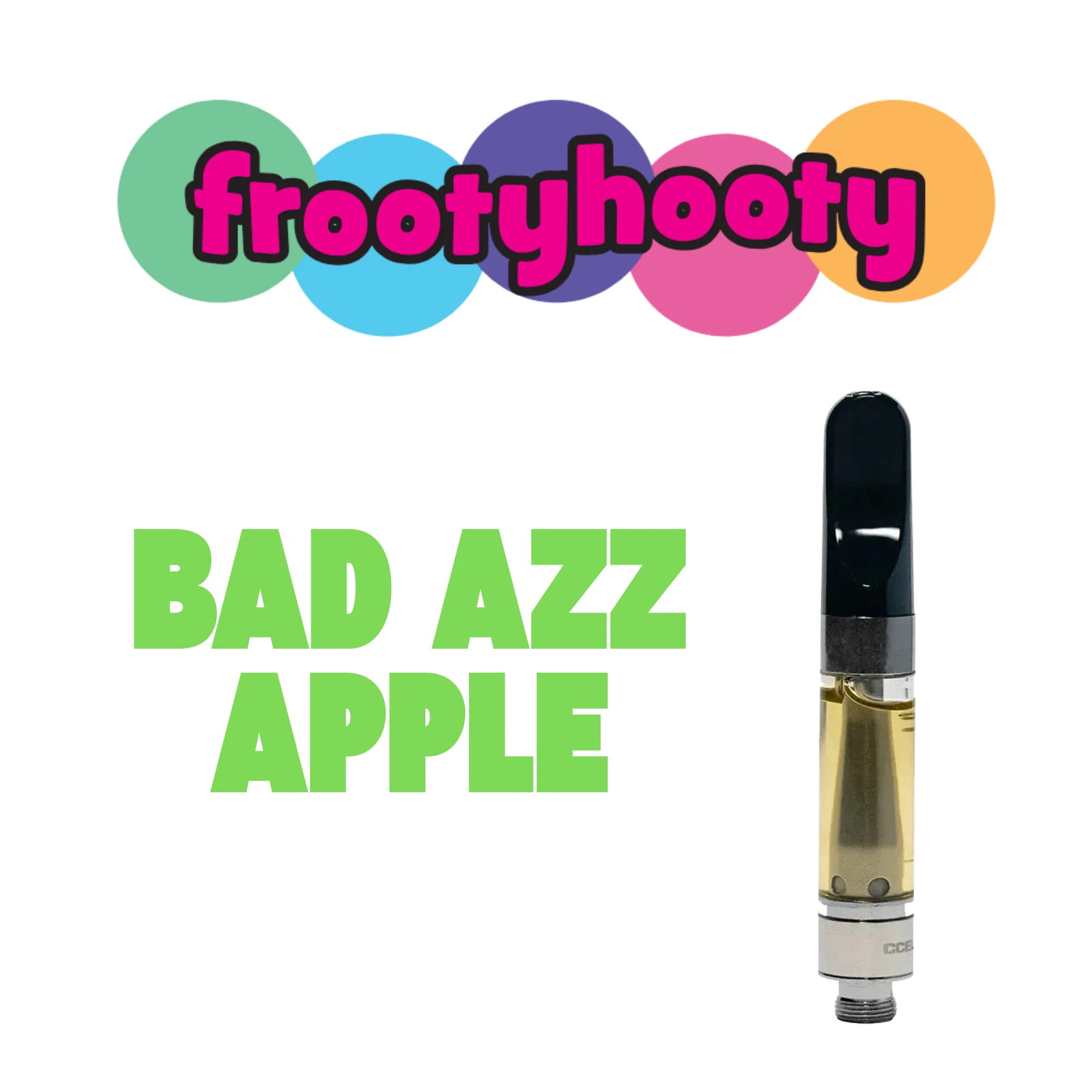 frootyhooty - Frootyhooty Amplified Rosin Bad Azz Apple 1g Prefilled Vape Cartridge Main Image