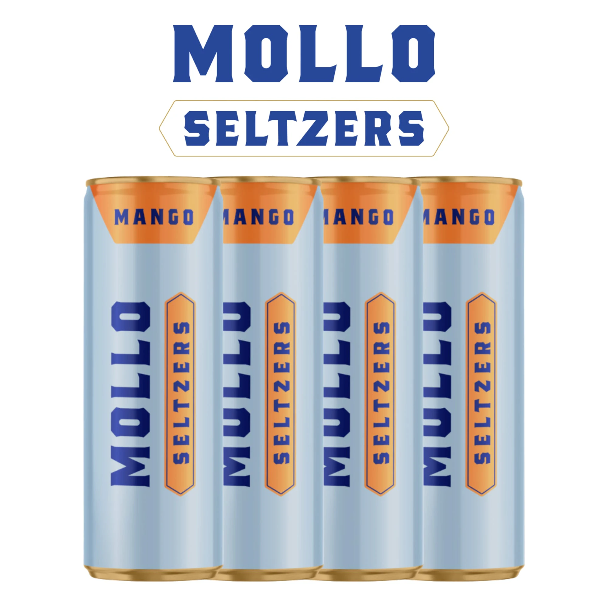 Mollo Seltzers - Mollo Multipack of 4 Mollo Mango Seltzer 4x355ml Sparkling Beverage Main Image