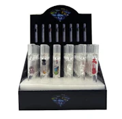 Straight Glass Pipe - Crystal - Multiple Colours