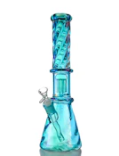 15 Inch - Twisty Bong w Perc - Blue
