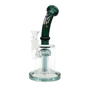 9.5" Infyniti Brand Water Pipe with Tree Perk Stemless -Teal