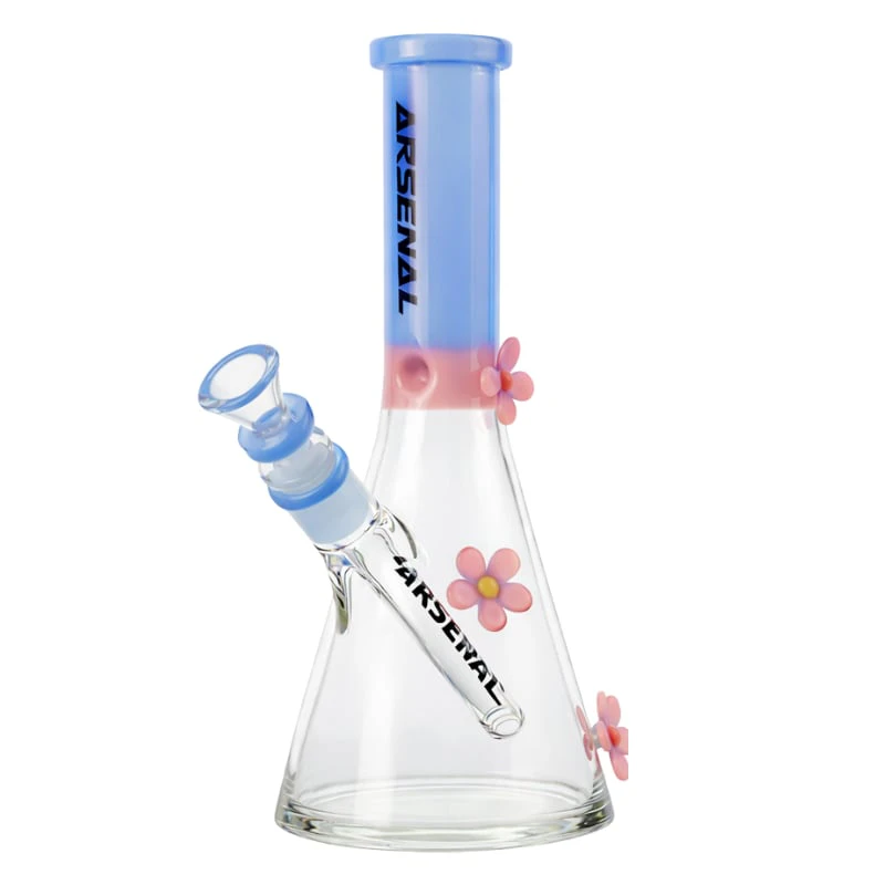 SMOKE ARSENAL - 10" Arsenal Spring Bloom Glass Beaker (Milk Blue) Main Image