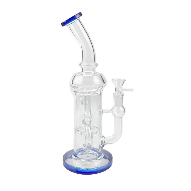 CDI - CDI - 11" 5MM HONEY COMB RECYCLER GLASS BONG - DARK BLUE Main Image