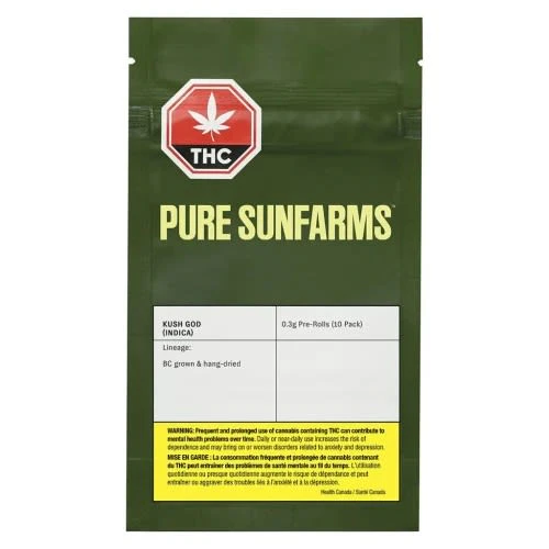 Pure Sunfarms - Kush God - Pink Kush X Pineapple God 10 x 0.35g Main Image