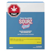 SOURZ by Spinach - Fully Blasted Blue Raspberry Watermelon Gummies 10x1 Pack