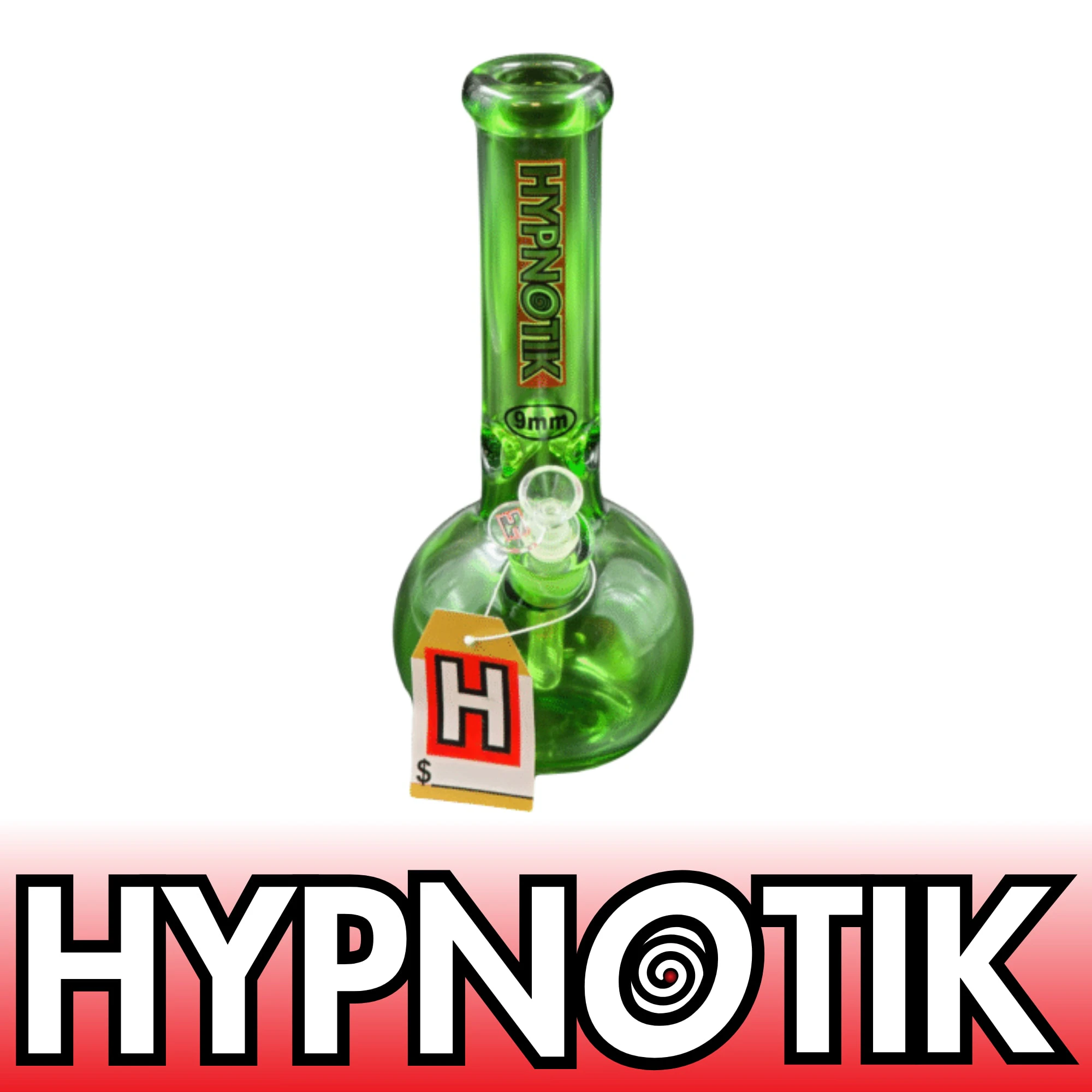 ARB Imports - 12 INCH 9 MM HYPNOTIK FULL COLORED ROUND BASE BONG, SMOKE Main Image