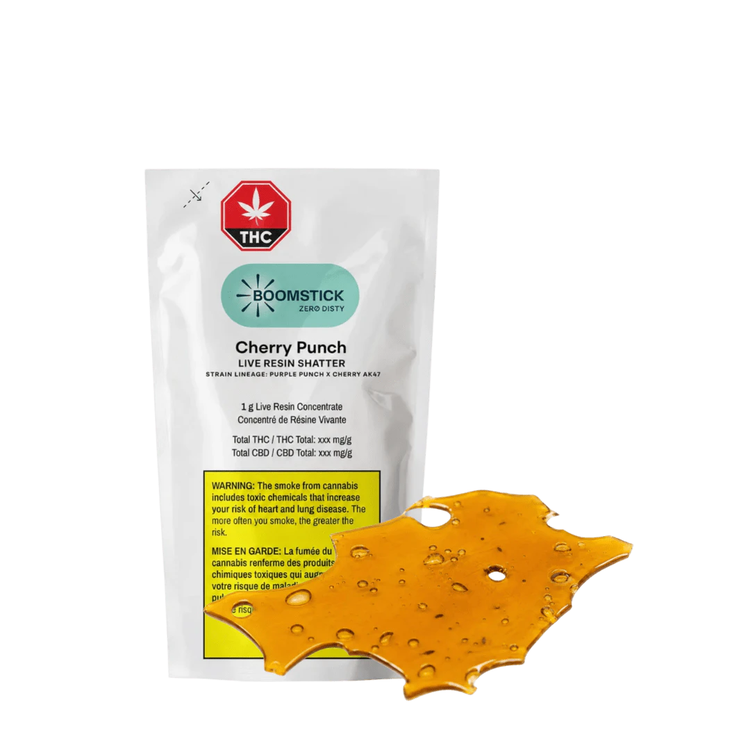 Boomstick - Boomstick Cherry Punch Live Resin Shatter - 1g Main Image