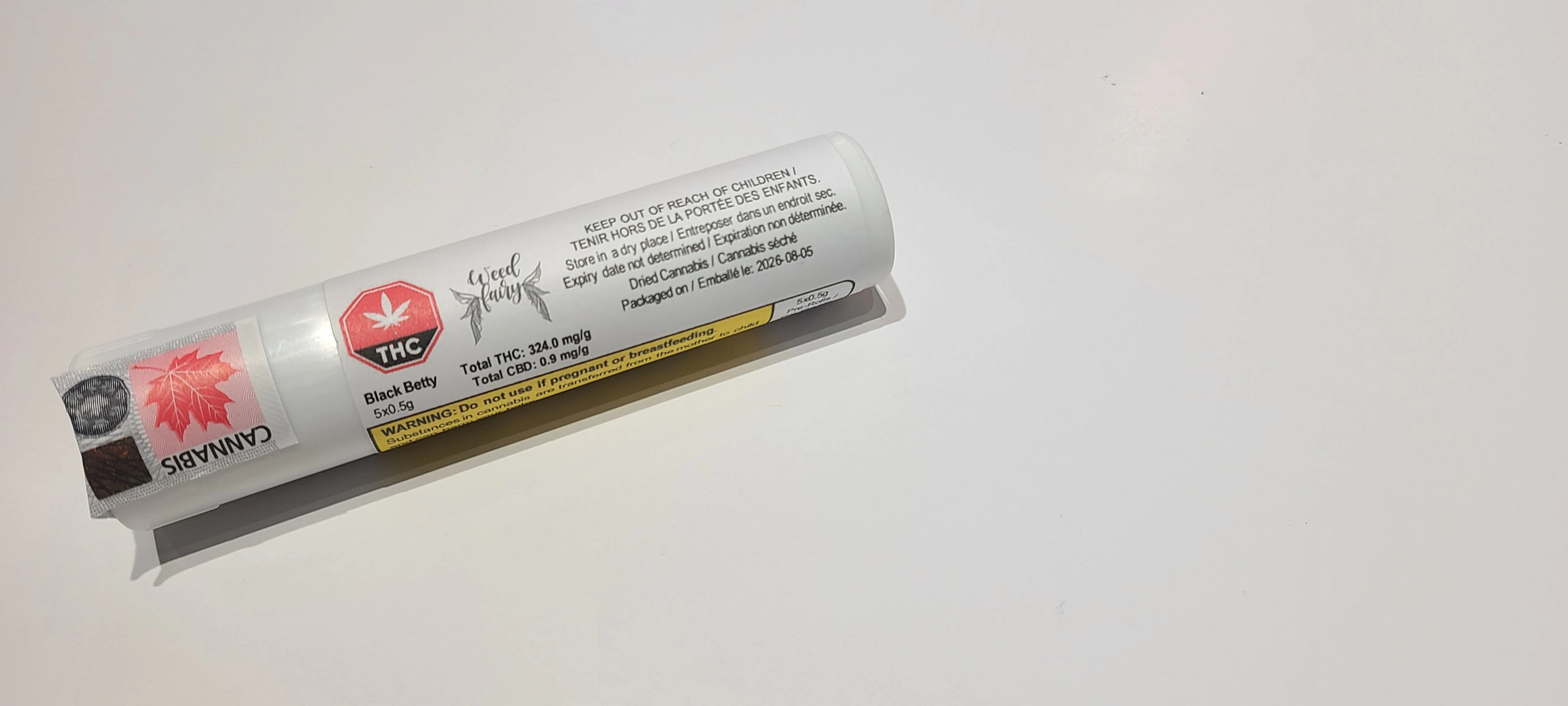 WEED FAIRY - Black Betty 5x0.5g Pre-Roll Main Image