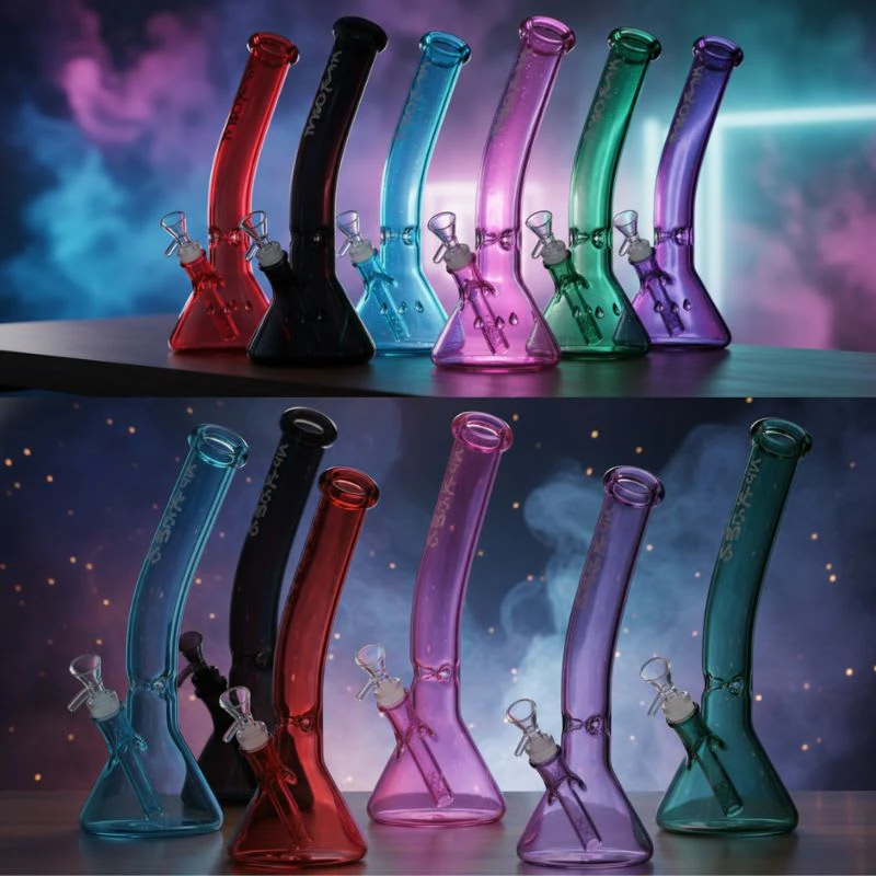 XTREME GLASS - XTREME GLASS - 12" CURVE NECK GLASS BONG - BLUE Main Image