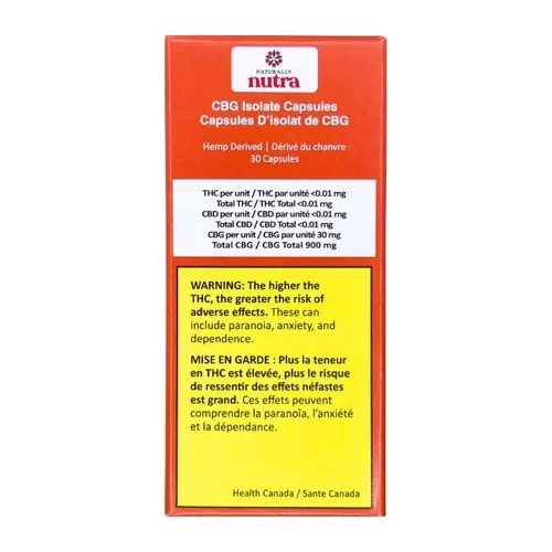 Naturally Nutra - NATURALLY NUTRA - CBG CAPSULES - 12 GRAM Main Image