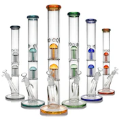 16.7" Double Arm Perc Bong - Amber
