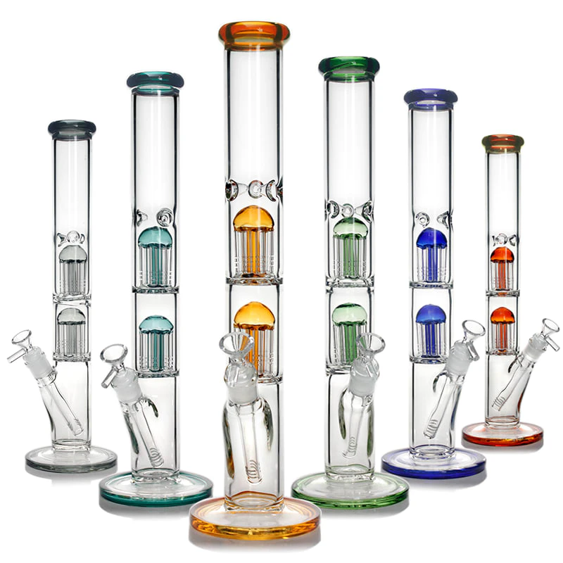 ONE WHOLESALE - 16.7" Double Arm Perc Bong - Amber Main Image