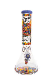 Cheech - Cheech | 13" Cat Decal Beaker Bong w/ Matching Ash Catcher Main Image