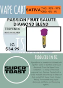 SUPER TOAST - PASSIONFRUIT SALUTE LIQUID DIAMOND BLEND CART