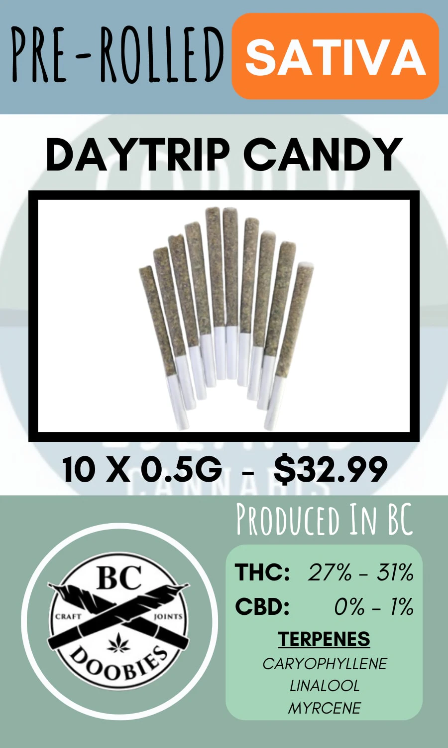 BC Doobies - BC DOOBIES - 10PK DAYTRIP CANDY PRS Main Image