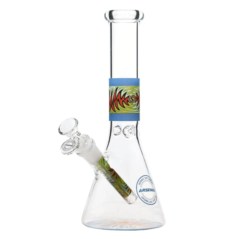 SmokeArs - 10" 5mm Arsenal Blaze Swirl Beaker Bong Main Image