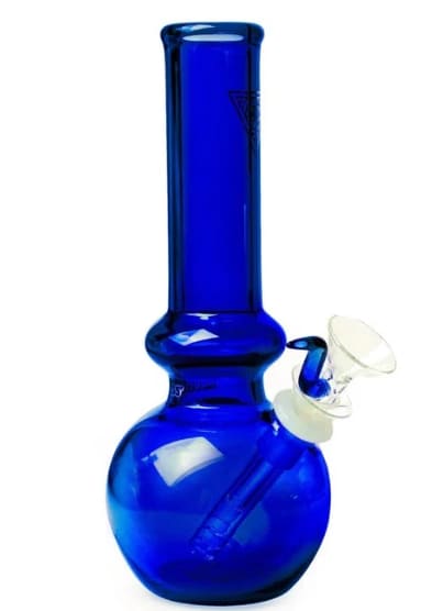 8" Tall Blue Bong Red Eye Glass