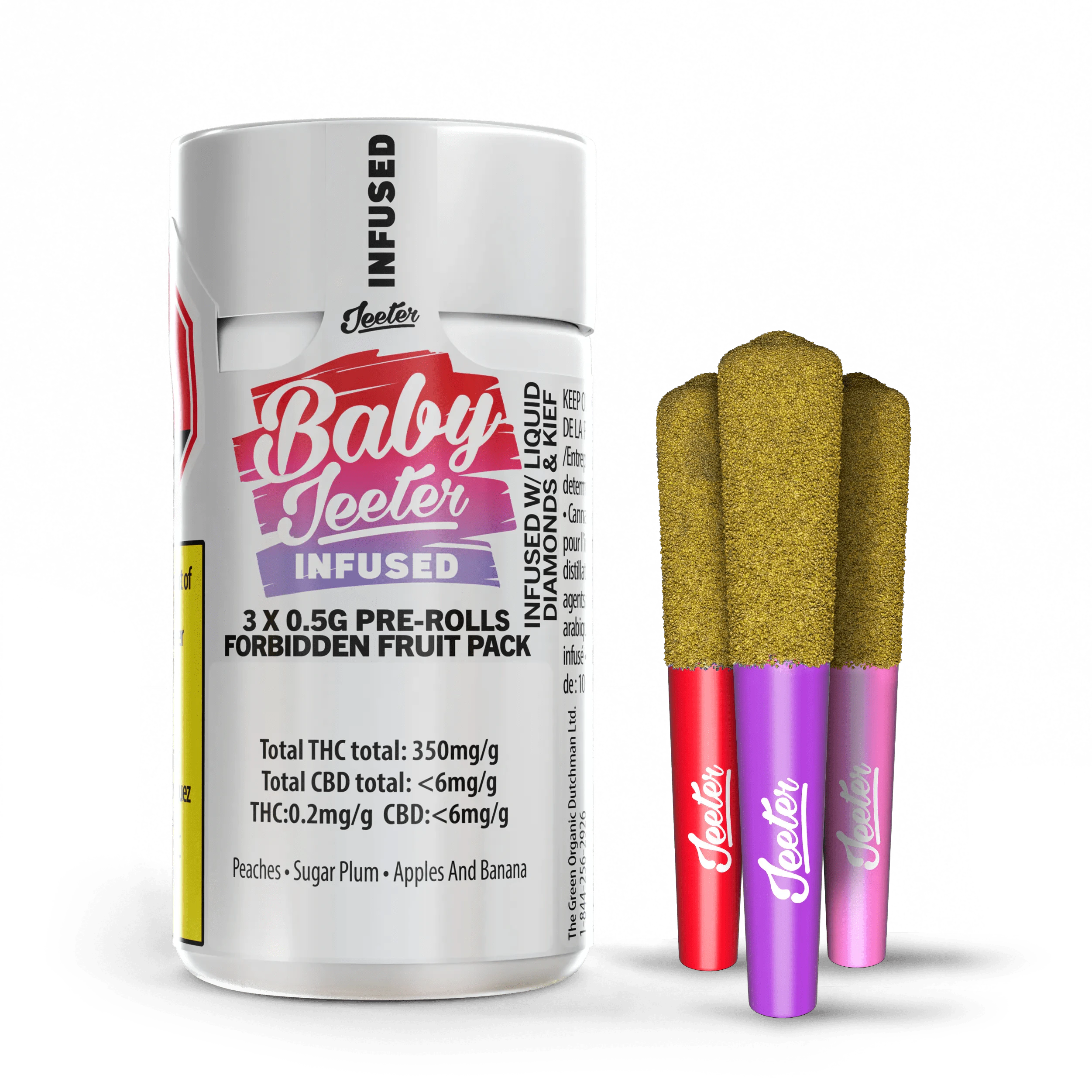 Jeeter - Baby Jeeters - Forbidden Fruit Pack 3 x 0.5g Infused Pre-Rolls Main Image