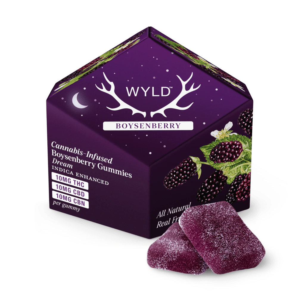 WYLD - Wyld Boysenberry 10 x 2:1:1 CBD:THC:CBN Gummies Main Image