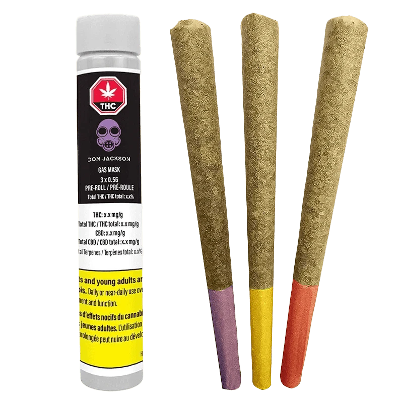 Dom Jackson - Gas Mask Variety Pack 12 x 0.5g Pre-Rolls Main Image