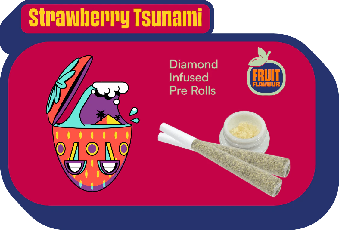 TERRA LABS - Strawberry Tsunami Diamond Infused (0.5g x 3PR) - Terra Labs Main Image