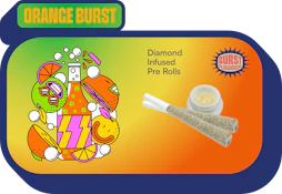 Orange Burst Diamond Infused (0.5g x 3PR) - Terra Labs
