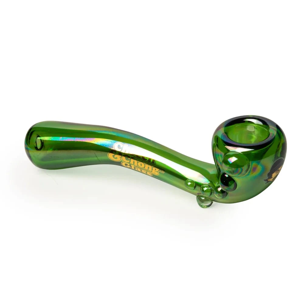 Cheech & Chong Glass - ACC - Cheech & Chong Glass - 5" Green Rainbow Bar & Grill Hand Pipe Main Image