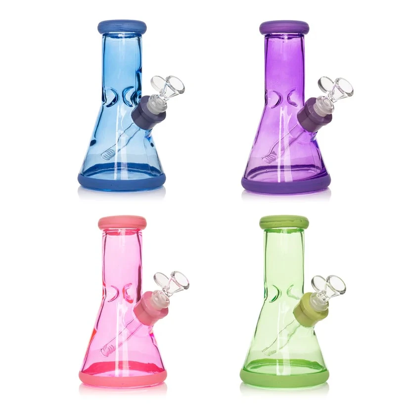 Accessory Distributor - 8" 7mm Thick Vivid Transparent Bong (Various Colours) Main Image