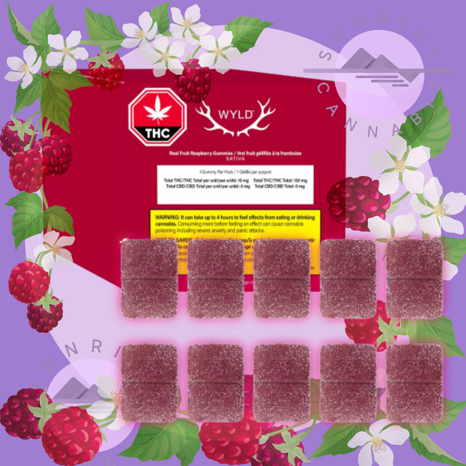 Wyld - RASPBERRY CBD - WYLD - 30X25MG Main Image