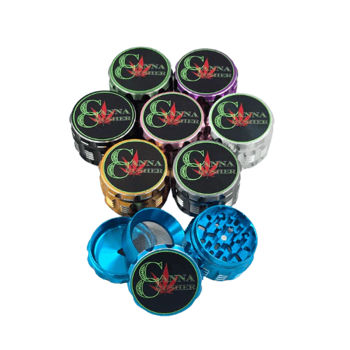 ARB Imports - CANNA CRUSHER 63 MM 4 PART GRINDER WITH ONLY 1 SCREW OFF TOP - Green Main Image