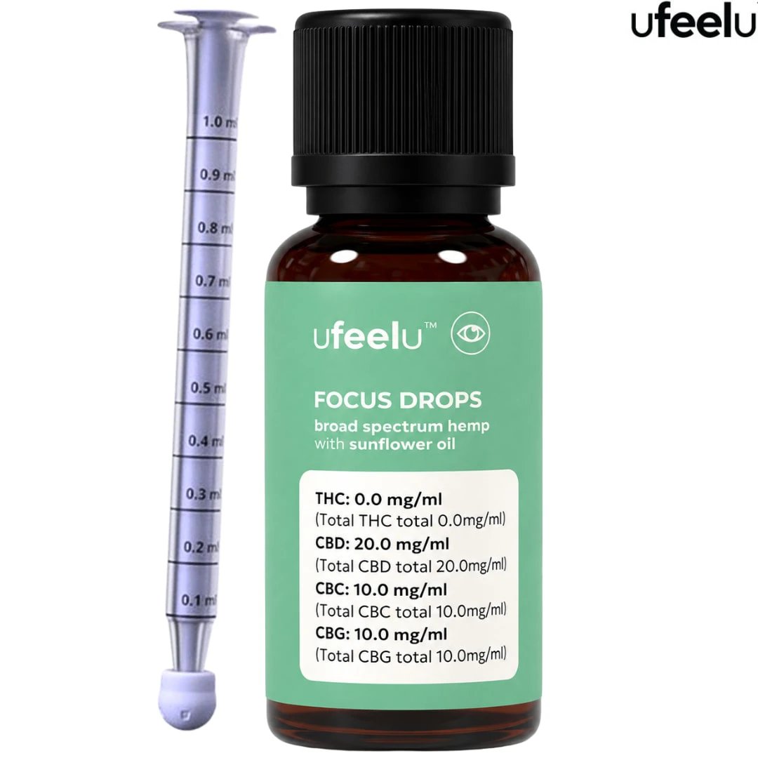 ufeelu - Ufeelu | 2:1:1 Focus Drops CBD:CBG:CBC Oils | 30ml Main Image