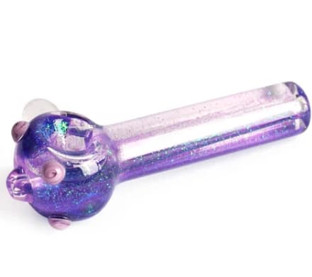 Purple Sparkle Liquid Hand Pipe