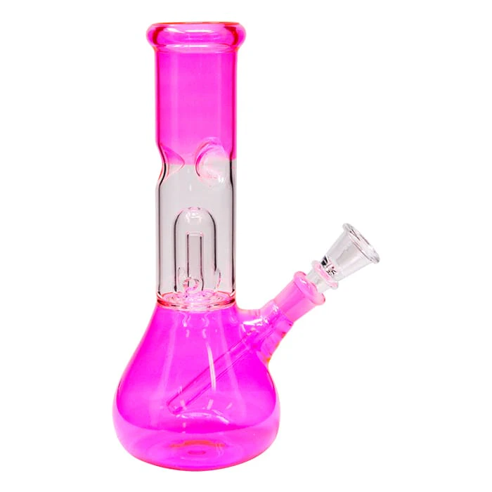 MAPLE CRAFT - Pink Bell Percolator Glass Bong 8" Main Image