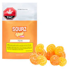 SOURZ by Spinach - SOURZ by Spinach Peach Orange 1:1 THC+CBD 5 x 5g Soft Chews Hybrid Main Image